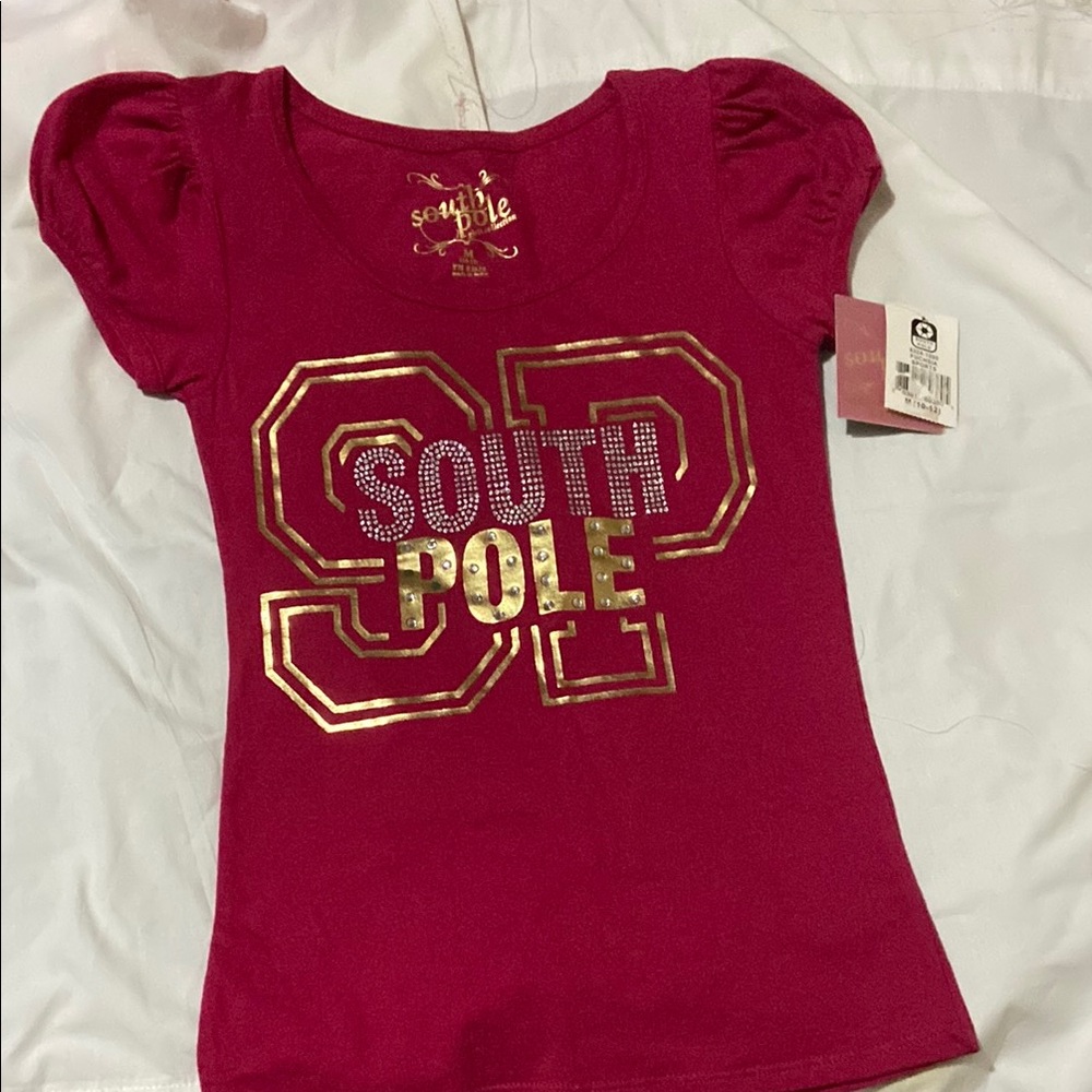 South Pole Pink and Gold Short Sleeve Tee
